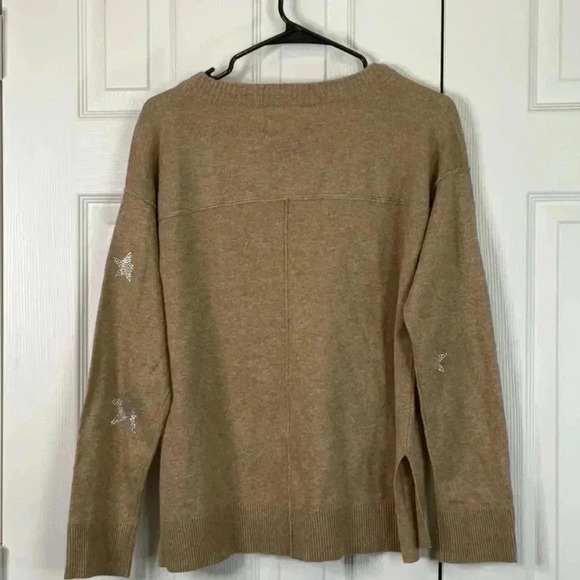 Knox Rose Women's V-Neck Pullover Sweater Tan Size S - Picture 8 of 9